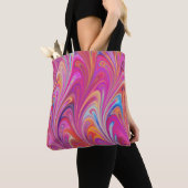 Colorful Pink Swirl Abstract Tote Bag (Dichtbij)