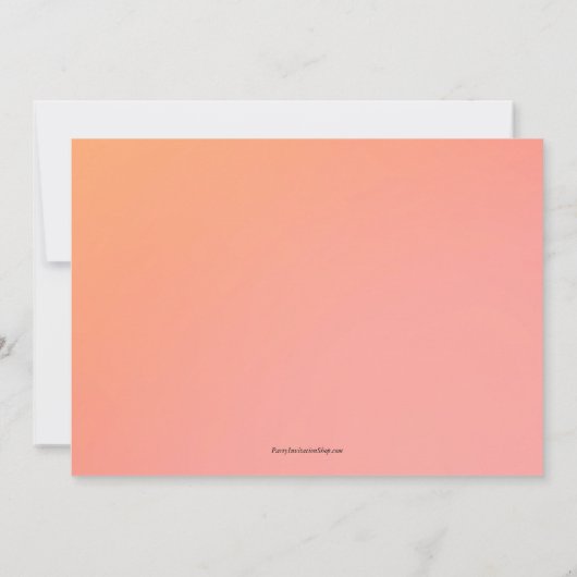 Colorful Pink to Blue Bokeh Birthday Invitations (Achterkant)