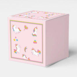 Colorful Pink Unicorns Bedankdoosjes