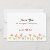 Colorful Pinrad ThMED Wedding Bedankkaart (Voorkant)