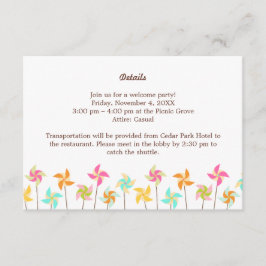 Colorful Pinrad ThMED Wedding Informatiekaartje