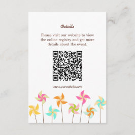 Colorful Pinrad ThMED Wedding Informatiekaartje