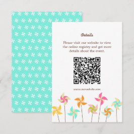 Colorful Pinrad ThMED Wedding Informatiekaartje