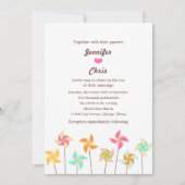 Colorful Pinrad ThMED Wedding Kaart (Voorkant)