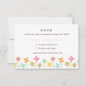 Colorful Pinrad ThMED Wedding RSVP Kaartje (Voorkant)