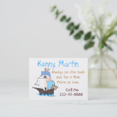 Colorful Pirate Ship Play Date Card Contactkaartje (Staand voorkant)
