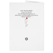 Colorful Pitbull Dog Thank You Greeting Card (Achterkant)