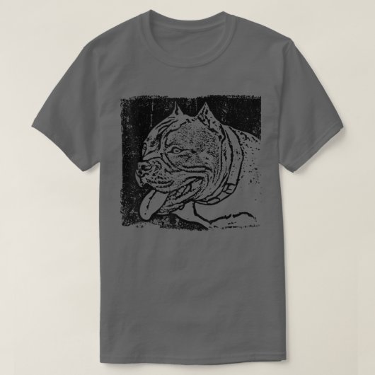 Colorful Pitbull Smile, Dog is Love, Retro  T-shirt (Design voorkant)