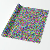 Colorful Pixel Squares Background Pattern Cadeaupapier (Uitgerold)