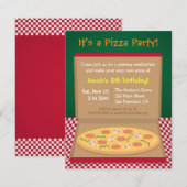 Colorful Pizza kinderen Birthday Party Kaart (Voorkant / Achterkant)