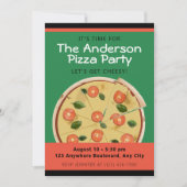 Colorful Pizza Party Kaart (Voorkant)