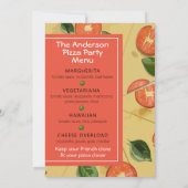 Colorful Pizza Party Kaart (Achterkant)