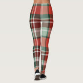 Colorful Plaid Christmas Leggings for Women (Achterkant)
