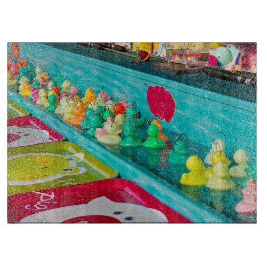 Colorful Plastic Fair Ducks Game Snijplank (Voorkant)