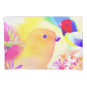 Colorful Playful Birds Kussensloop (Voorkant)