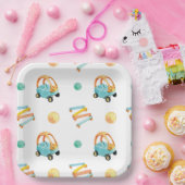 Colorful Playground Birthday Party Papieren Bordje (Feest)