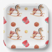 Colorful Playground Birthday Party Papieren Bordje (Voorkant)