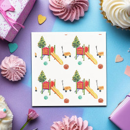 Colorful Playground Birthday Party Servet