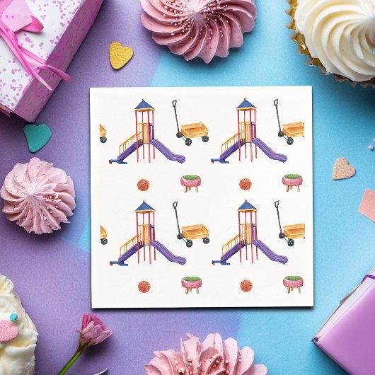 Colorful Playground Birthday Party Servet