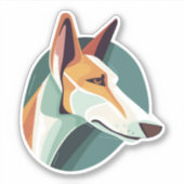 Colorful Podenco Dog Sticker (Voorkant)