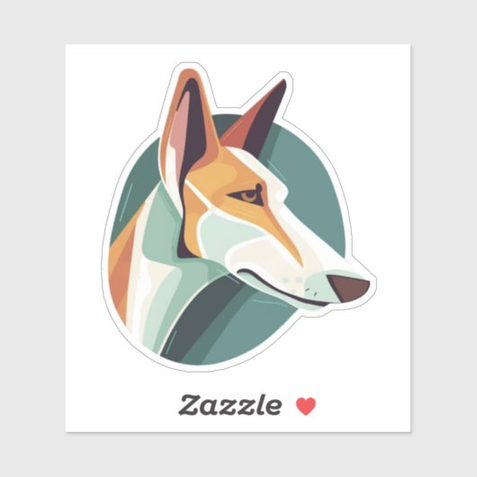 Colorful Podenco Dog Sticker (Vel)