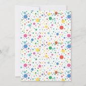 Colorful Pokadot Fiver Party Birthday Uitnodiging (Achterkant)