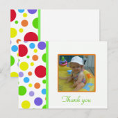 Colorful Polka-dot: Afbeelding: Hartelijk dank Briefkaart (Voorkant / Achterkant)