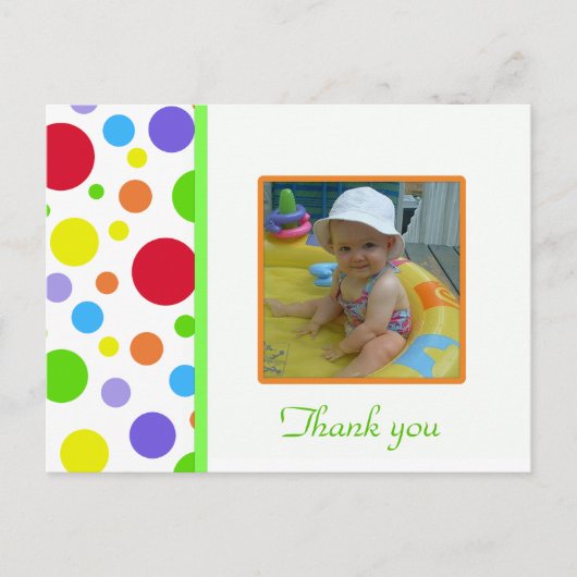 Colorful Polka-dot: Afbeelding: Hartelijk dank Briefkaart (Voorkant)