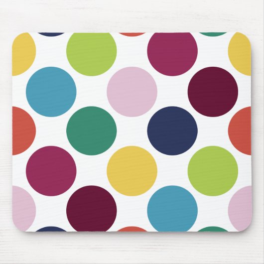 Colorful Polka Dot Bubble Persoonlijke Mousepad Muismat (Voorkant)