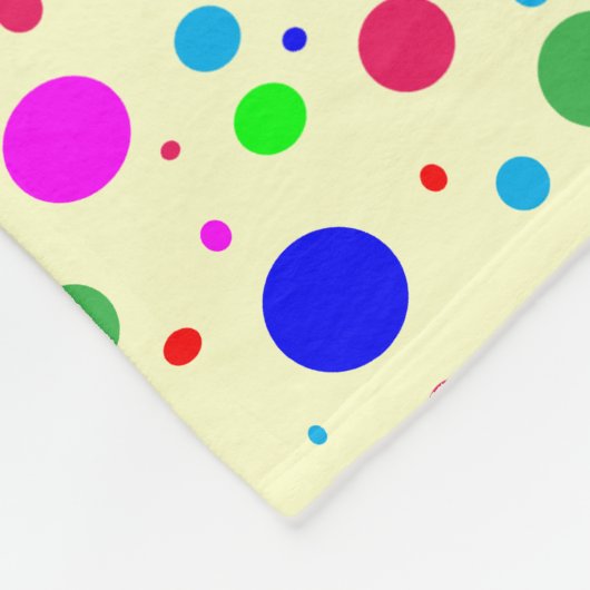 Colorful Polka Dot Bubbles Fleece Blanket (Hoek)
