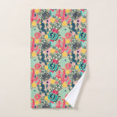 Colorful Polka Dot Cactus Pattern Bad Handdoek (Handdoek)