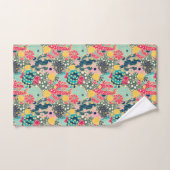 Colorful Polka Dot Cactus Pattern Bad Handdoek (Handdoek)