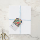 Colorful Polka Dot Cactus Pattern Cadeaulabel (Met Touw)