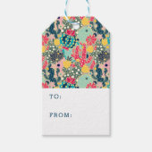 Colorful Polka Dot Cactus Pattern Cadeaulabel (Voorkant)