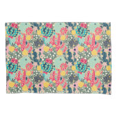 Colorful Polka Dot Cactus Pattern Kussensloop (Voorkant-Links)