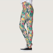 Colorful Polka Dot Cactus Pattern Leggings (Links)