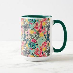 Colorful Polka Dot Cactus Pattern Mok