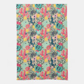 Colorful Polka Dot Cactus Pattern Theedoek (Verticaal)