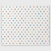 Colorful Polka Dot Cadeaupapier (Vlak)