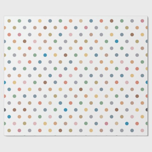 Colorful Polka Dot Cadeaupapier (Vlak)