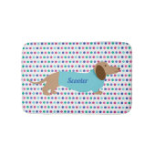 Colorful Polka Dot Dachshund Bath Mat (Voorkant)