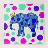 Colorful Polka Dot Elephant Puzzle Legpuzzel (Verticaal)