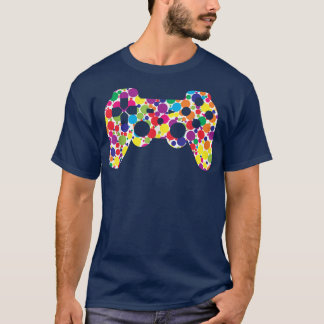 Colorful Polka Dot Game Controller International D T-shirt