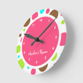 Colorful Polka Dot Kind Bedroom Ronde Klok (Hoek)