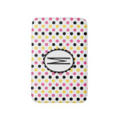 Colorful Polka Dot Monogrammed Bath Mat (Voorkant Verticaal)