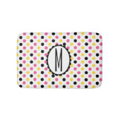 Colorful Polka Dot Monogrammed Bath Mat (Voorkant)