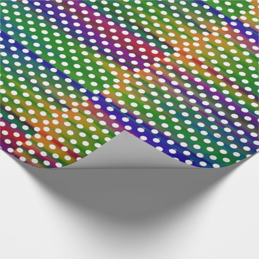Colorful Polka Dot Pattern Cadeaupapier (Hoek)