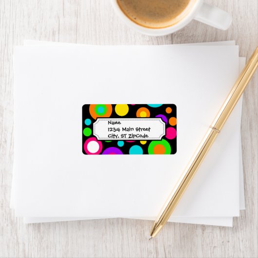 Colorful Polka Dot Pattern Etiket (Insitu)