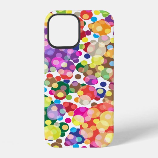 Colorful Polka Dot Pattern iPhone Hoesje (Achterkant)