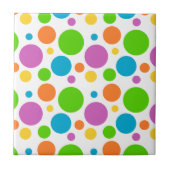 Colorful Polka Dot Pattern Tegeltje (Voorkant)